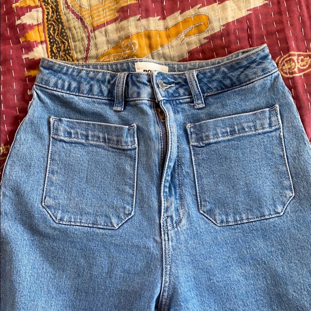 ROLLA’S High Rise / Wide Leg Sailor Crop Denim